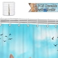 thumbnail image 4 of Funny Cat Shower Curtain, Cat Swimming in Sea Ocean with Turtle Octopus Bathroom Shower Curtain Set,with Hooks,72x72in ﻿, 4 of 5