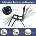 thumbnail image 3 of S AFSTAR Zero Gravity Chairs Set of 2, 3 PCS Folding Zero Gravity Lawn Chair Set with Side Table Cup Holders & Adjustable Headrest, Reclining Patio Chairs, Zero Gravity Lounger for Patio Poolside, 3 of 18