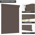 thumbnail image 4 of LazBlinds No Drill Blinds for Indoor Windows, Blackout Roller Shades, Cordless Window Blinds, Thermal Insulated Fabric UV Protection, for in Home and Office, 35" W x 72" H, Dark Coffee, 4 of 5