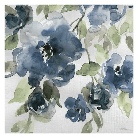 30 X 30 Pillow Insert Masterpiece Art Gallery Belle's Blue I Indigo by Carol Robinson Canvas Art Print 30