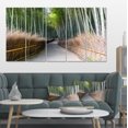 thumbnail image 1 of Straight Path in Bamboo Forest - Forest Canvas Wall Art Print, 1 of 3