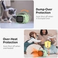 thumbnail image 3 of Space Heater, Fast Heating Desk Heater with Temperature Control, 800W/500W Safe and Quiet Ceramic Heating Fan for Home Bedroom Office Desk Indoor Use(Green), 3 of 7