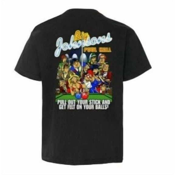 RARE Vintage 90s BIG JOHNSON Pool Hall Back T-Shirt Gift For Men S-5XL