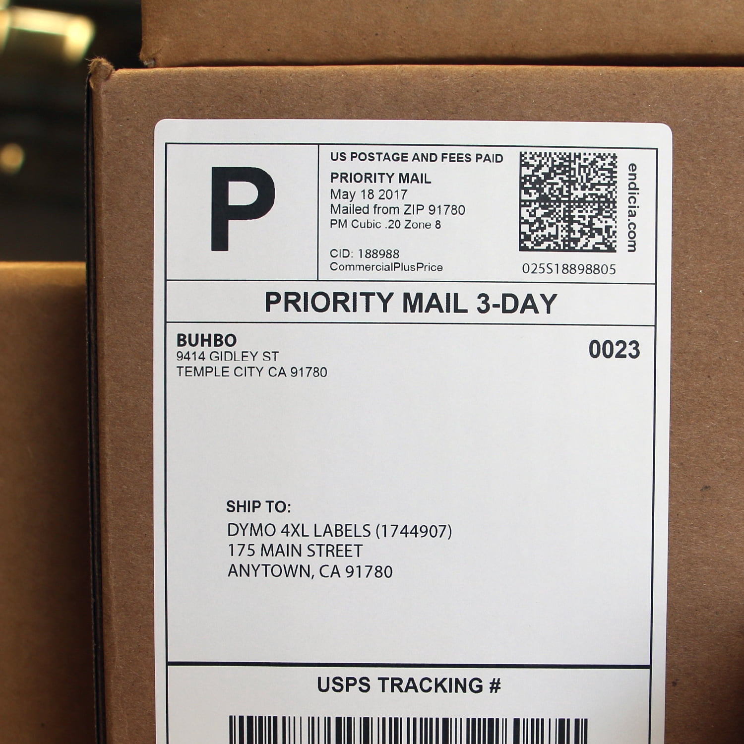 Buhbo DYMO 4XL Compatible 4" x 6" Shipping Label 1744907, White (8 Pack / 220 Labels per Roll)