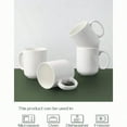 thumbnail image 5 of 20 oz Large Coffee Mugs with Handle Ceramic Cup Set of 6 for Tea Hot Cocoa Mug Gifts Set Soft White, 5 of 5