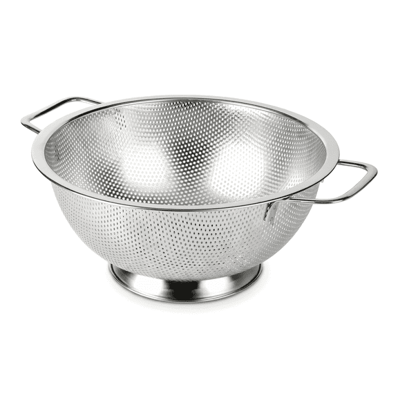 Stainless Steel 3-Quart Strainer for Kitchen, Fine Mesh Colander for Pasta, Vegetables & Fruit, Dishwasher Safe