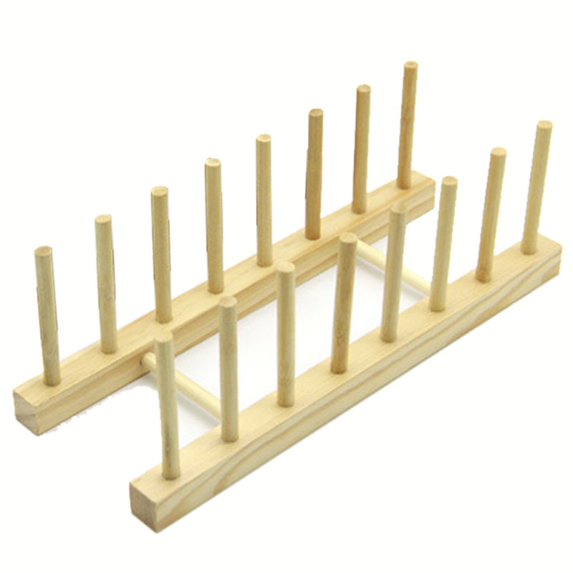 Bamboo Wooden Dish Rack Plates Holder Kitchen Storage Cabinet Organizer for Dish / Plate / Bowl / Cup / Pot Lid / Cutting Board
