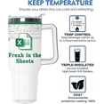 thumbnail image 4 of Freak In The Sheets Excel Tumbler 40Oz with Handle and Straw Office Mug Accountant Funny Cug Gifts for Boss CPA, CFO, Coworkers, Men, Women, Accounting Graduation, 4 of 6