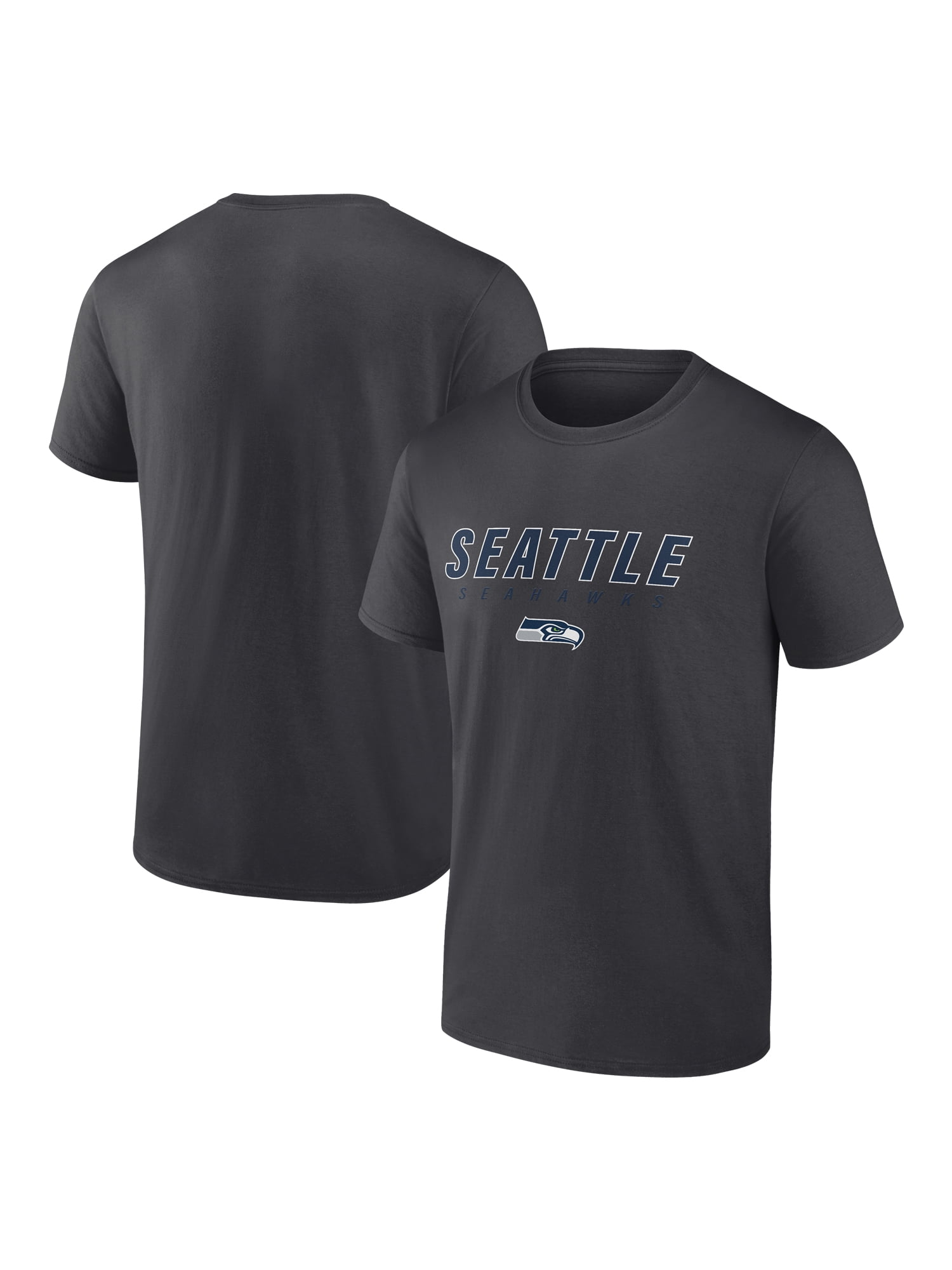 NFL Seattle Seahawks Men's Cotton Charcoal Heather Short Sleeve T-Shirt