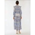 thumbnail image 4 of Printed V-Neck Maxi Dress with Ruffle Detail, 4 of 4