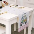 thumbnail image 2 of Easter Table Runners 13x70 Inches  Bunny Gnomes Linen Burlap Happy Easter Table Runners for Kitchen Holiday Party, 2 of 4