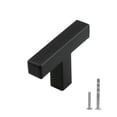 thumbnail image 2 of Modket M1603 Modern Euro Square Cabinet Handle 304 Stainless Steel 2" Knob, Matte Black, 10-Packs, 2 of 6