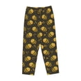 thumbnail image 6 of Uemuo Cute Cartoon Bees Pattern Women's Wide Leg Palazzo Lounge Pants with Pockets Light Weight Loose Comfy Casual Pajama Pants-Medium, 6 of 9