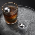 thumbnail image 2 of Sturdy Nonrust Steel Whiskeys Ice Fast Freezing Cooling Stone for Alcoholic Drinking Sphere Shape Rustproof, 2 of 9