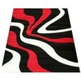 thumbnail image 2 of Modern Area Rug with Wave Pattern, 2 of 5
