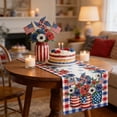 thumbnail image 5 of XGFHYJEH Independence Day Table Runner Fourth of July Table Runner Holiday Decor 13x72 Inch Memorial Day Patriotic Table Runners for Dinning, Party, Kitchen 4th of July Decoration, 5 of 5