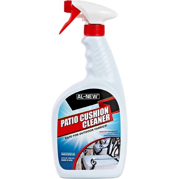 Patio Cushion Cleaner | Safe For Use On Outdoor Fabrics Such As Patio Cushions, Awnings, Furniture Covers, and more (32 Ounce)