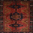 thumbnail image 1 of Ahgly Company Machine Washable Indoor Square Traditional Crimson Red Area Rugs, 5' Square, 1 of 7