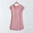 thumbnail image 2 of Sleeveless Nightgown with Built in Bra Womens Pajamas Nightdress Solid Color Loungewear Dress, 2 of 5