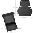 thumbnail image 2 of 10 cajas de regalo de papel kraft rectangulares negras, cajas de envío negras, cajas rectangulares plegables, cajas de regalo para joyería., 2 of 4