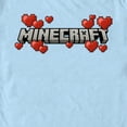 thumbnail image 2 of Men's Minecraft Valentine's Day Hearts Logo Graphic Tee Light Blue 2X Large, 2 of 4