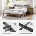thumbnail image 6 of EDX King Bed Frame with Headboard Integrated Charging Station, Spacious Underbed Storage, Simple No-Tool Assembly,  No Box Spring Required, 6 of 8