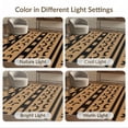 thumbnail image 7 of ODIKA 2'x3' Tan With Black Geometric Stripes Washable Throw Rug Playful Abstract Design Curved Motifs And Horizontal Band Non-Slip, Low Profile, Flatwoven, Easy Care for Hallway, Study Room, 7 of 7