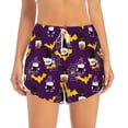 thumbnail image 2 of Gukieu Halloween Gnomes1 Print Women's Sports Shorts with Drawstring Elastic Waistband for Running, Yoga, Fitness-Large, 2 of 7