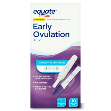 Equate Early Ovulation Test Pack with 10 Ovulation Tests & 1 Pregnancy Tests, Compare to Clearblue® Easy Ovulation Test