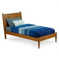 thumbnail image 4 of Camaflexi Mid Century Platform Bed Wood Panel Bed Frame with Headboard, Full, Castanho, 4 of 7