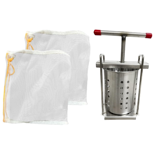 Exprimidor de verduras manual, herramienta para exprimir frutas, herramienta de cocina multiusos 1.2L 2 filtros