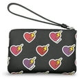thumbnail image 5 of Coach Women's Small Corner Zip Wristlet with Heart Bolt Print (Black Multi), 5 of 5
