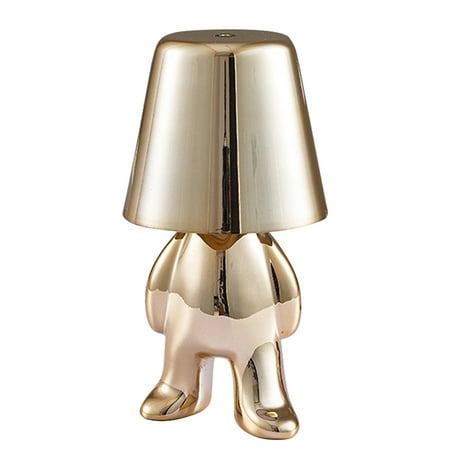 

Night Light Little Golden Man Bedside USB Rechargeable Touch Control Coffee Shop