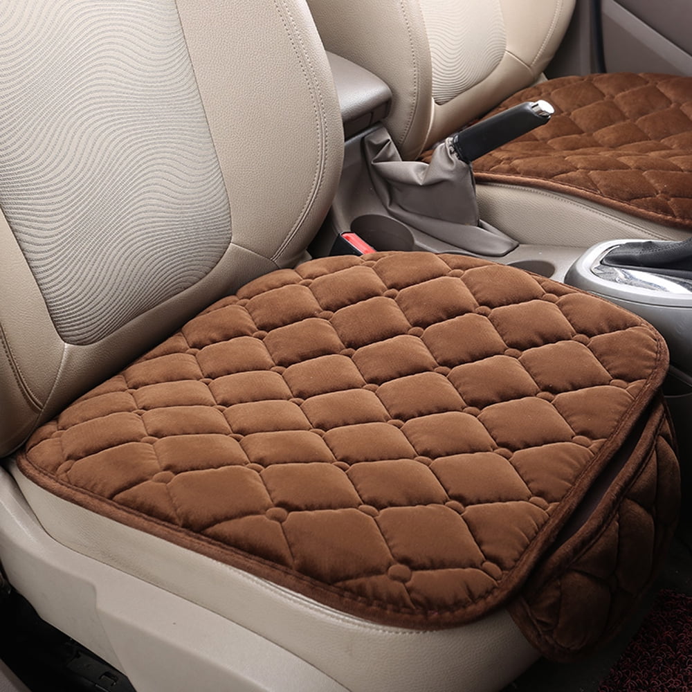 Auto Car Warm Sponge Plush Anti Slip Car Seat Cover Pad Lattice Soft Cushion 