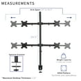 thumbnail image 4 of VIVO Telescoping Quad Ultra Wide 27" to 38" Monitor Heavy Duty Desk Mount Stand, 4 of 8