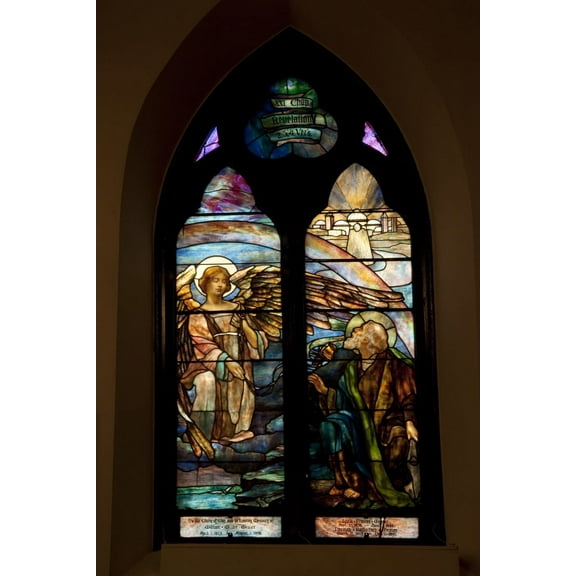 Print: Tiffany Stained Glass Windows, St. Paul's Episcopal Church, Selma