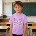 thumbnail image 2 of 100 Days of School Shirt for Boys Purple 5-10 Years | 100th Day Celebration Cotton Tshirt | Kids Short Sleeve Crew Neck Tee,Size 5 T, 2 of 9