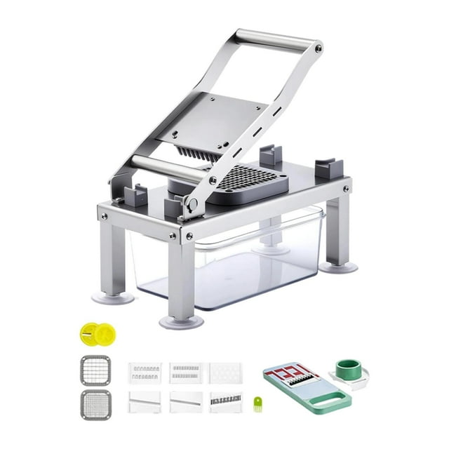 Siruishop Food Chopper Veggie Cutter Hotel Restaurant Vegetable Chopper with Container with 9 Blades