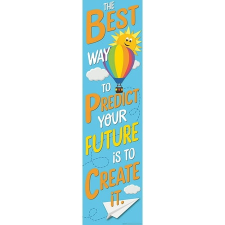 EU-849942 - Growth Mindset Predict Your Future Vertical Banner  12  x 45  by Eureka ( pack of 4)