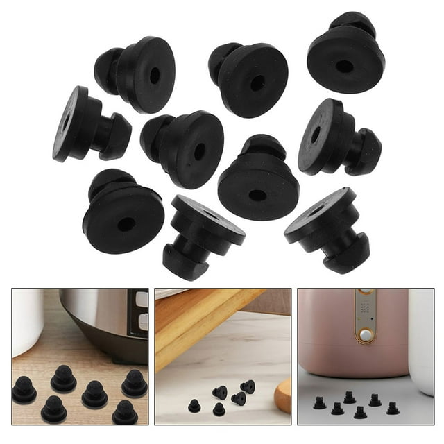 LOLIPPYY 20Pcs Black Rubber Cooker Feet Replacement Parts Compatible with Rice and Pressure Cookers