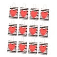 thumbnail image 2 of 12 bolsas de regalo para San Valentín con asa y forma de corazón, decorativas para fiestas. Blanco negro, 2 of 9