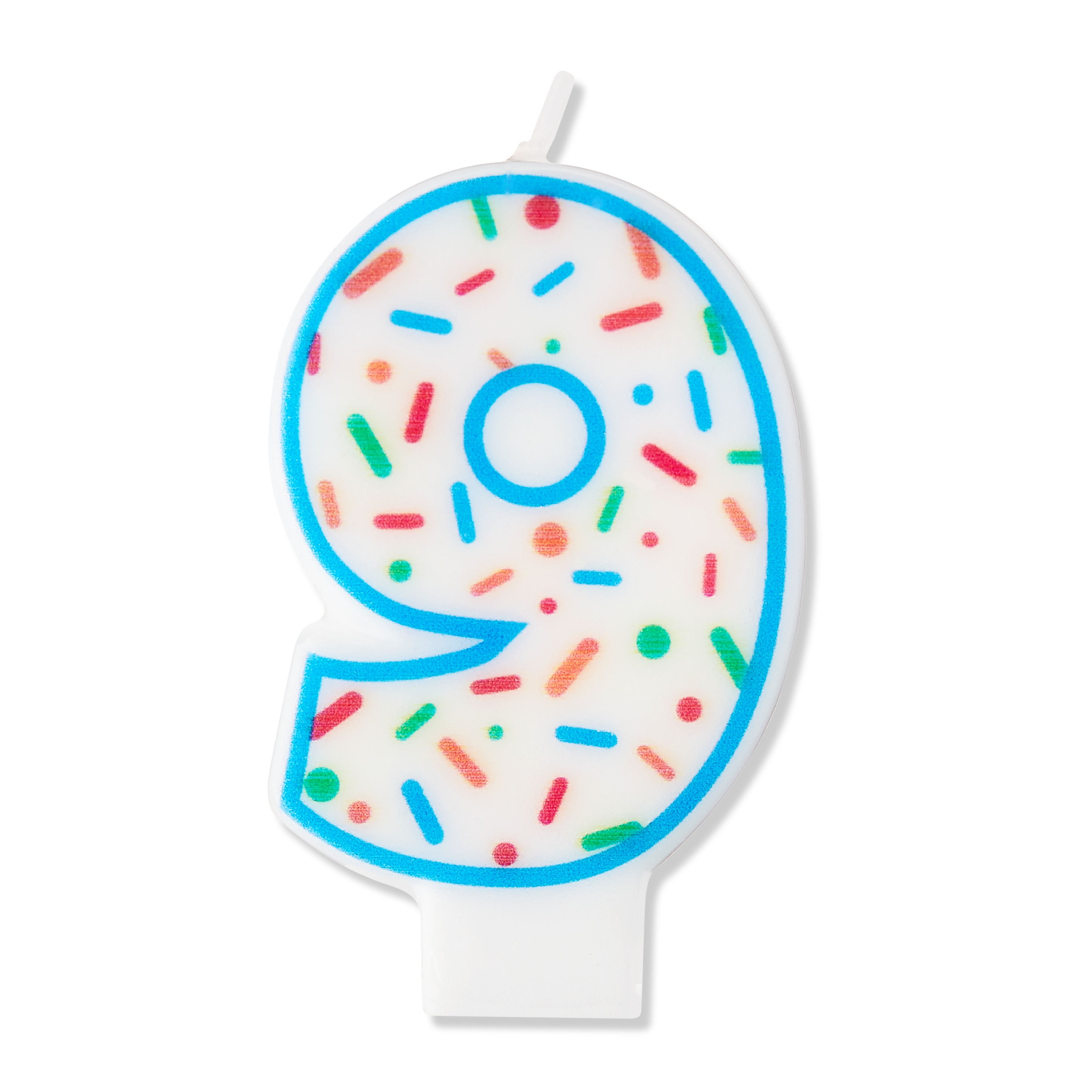 Multicolor Confetti Number 9 Birthday Candle, by Way To Celebrate