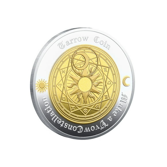 Cartas de tarot Coin Western, aleación de anime, 3 cm, 13 g