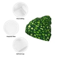 thumbnail image 3 of Lsque Happy St. Patrick's day Pattern Knitted Beanie, Unisex Winter Hat, Knit Hat Winter Beanies Thick Fisherman Beanies Cuffed Plain Skull Caps, 3 of 6