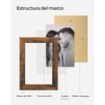 thumbnail image 4 of SONGMICS Marcos de fotos de collage de 4 x 6 pulgadas para decoración de pared, paquete de 10 marcos de collage de fotos familiares para galería, parte frontal de cristal, requiere montaje, marrón, 4 of 5