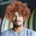 thumbnail image 4 of unbranded Peluca Afro Rizada Corta Color Marrón Transpirable Ideal Para Eventos Y Disfraces, 4 of 6