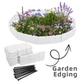 thumbnail image 4 of KAKOWELY landscape edging border 10pcs Landscape Edging Border Plastic Garden Borders With Nails Diy Garden Edging Decorative Edging Lawn Stone Look Fence For Garden, 4 of 4