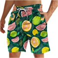 thumbnail image 2 of Xysaqa Men'S Swim Trunks Big & Tall Hawaiian Board Shorts Fruit Print Bathing Suit Swimsuit Sports Beach Shorts Summer Swimwear With Pockets Clearance Mint Green Xl, 2 of 4