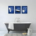 thumbnail image 3 of Hieng Blue Bathroom Decor Navy Bathtub Toilet Seat Wall Art Bathroom Rules Pictures Painting, 3 of 6