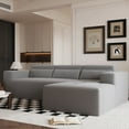 thumbnail image 2 of Modern 109'' Teddy Fabric L Shaped Sectional Sofa for Living Room - 3 Seat Corner Couch with Chaise & Pillows - Easy Assembly-Free!, 2 of 15